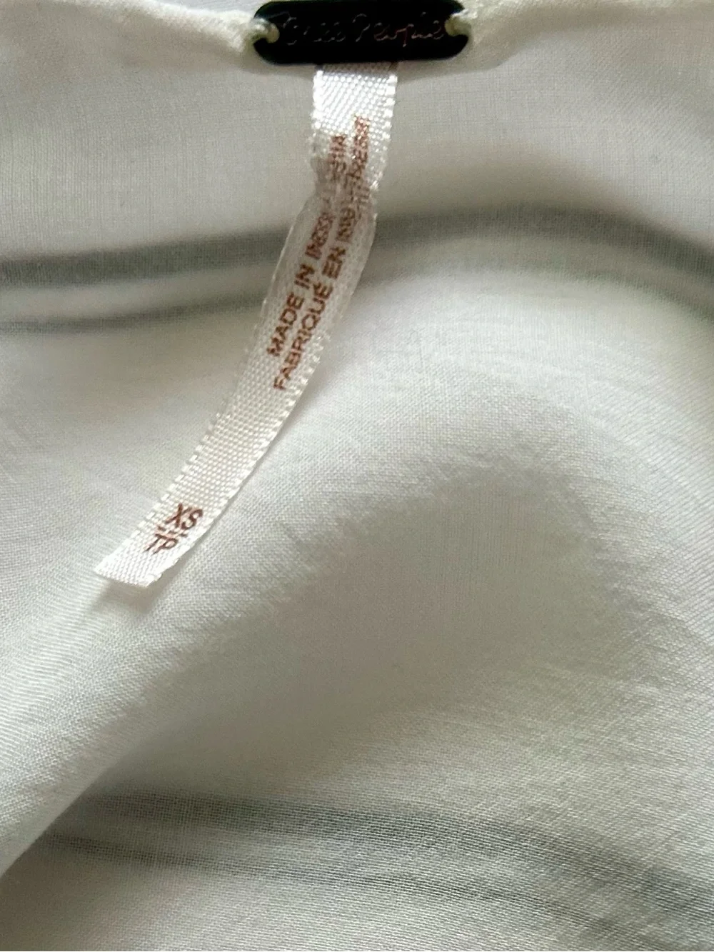 Free People “Sleepy Time” 100% Rayon Kimono Blouse in Pearl Combo - Picture 4 of 10
